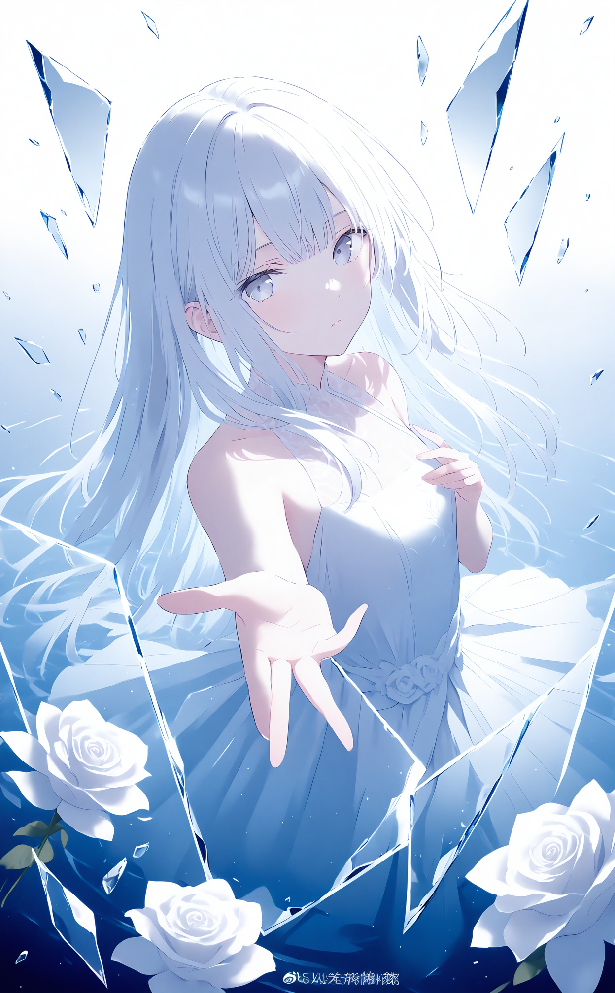 03516-3592410953-masterpiece,1girl,solo,long hair,dress,looking at viewer,white eyes,glass,grey eyes,white dress,white hair,broken glass,flower,w.png